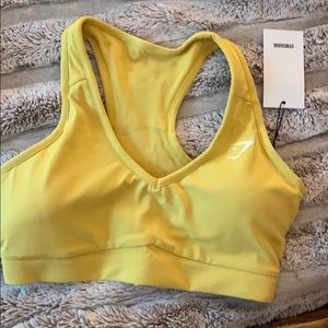 Gymshark sol lift yellow sport bra, size Medium